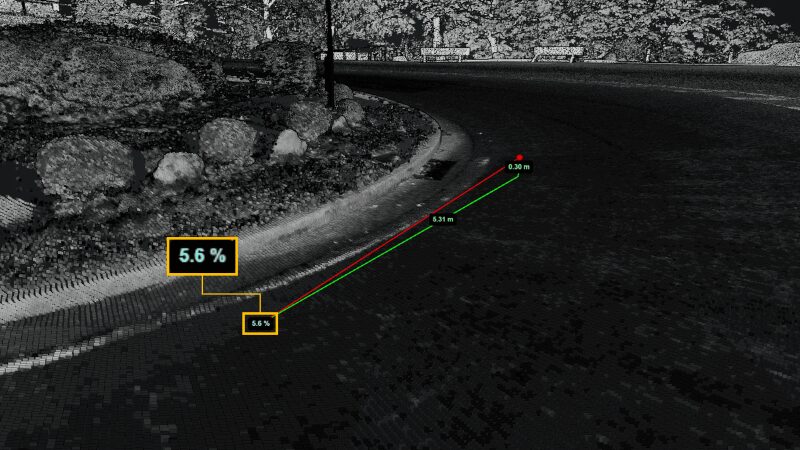 「3Dmapspocket®」上での測定イメージ